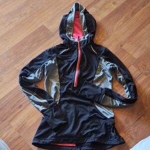 MPG Black and Gray Hoodie with Pink Highlights